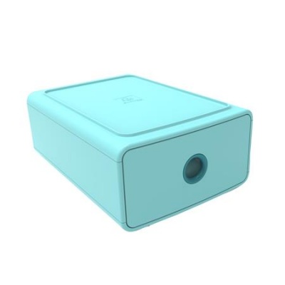 Irattároló, műanyag, 1 fiókos, EXACOMPTA "Skandi", jégkék