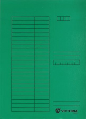 Pólyás dosszié, karton, A4, VICTORIA OFFICE, zöld