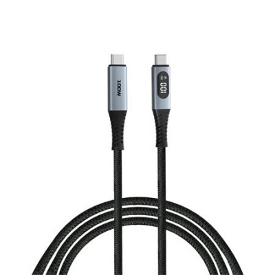 USB kábel, USB-C - USB-C, 1,2 m, 100W, teljesítménykijelzővel, VERBATIM