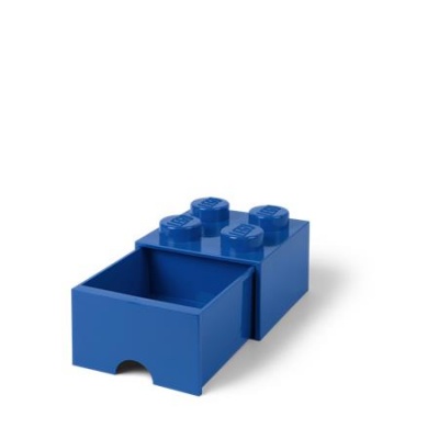 Tárolódoboz, fiókos, LEGO "Brick", kék
