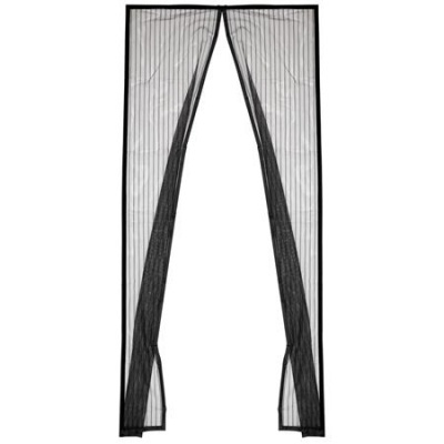 Szúnyogháló, mágneses, ajtóra, 90x210 cm, HOME, fekete