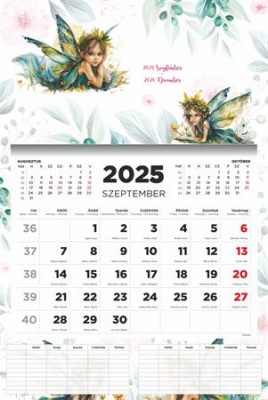 Naptár, fali, diák, 2025/2026 tanév, TOPTIMER, "Tündér"