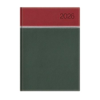 Naptár, tervező, A5, napi, TOPTIMER, "Young", bordó-fehér-zöld