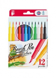 Ecsetirón készlet, ICO "Brush Pen", 12 különböző szín